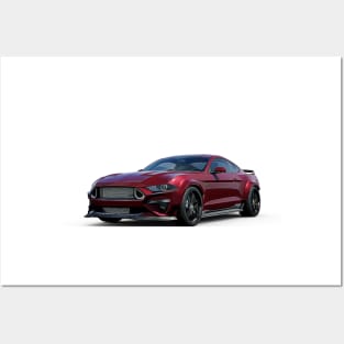 Mustang RTR Cartoon Posters and Art